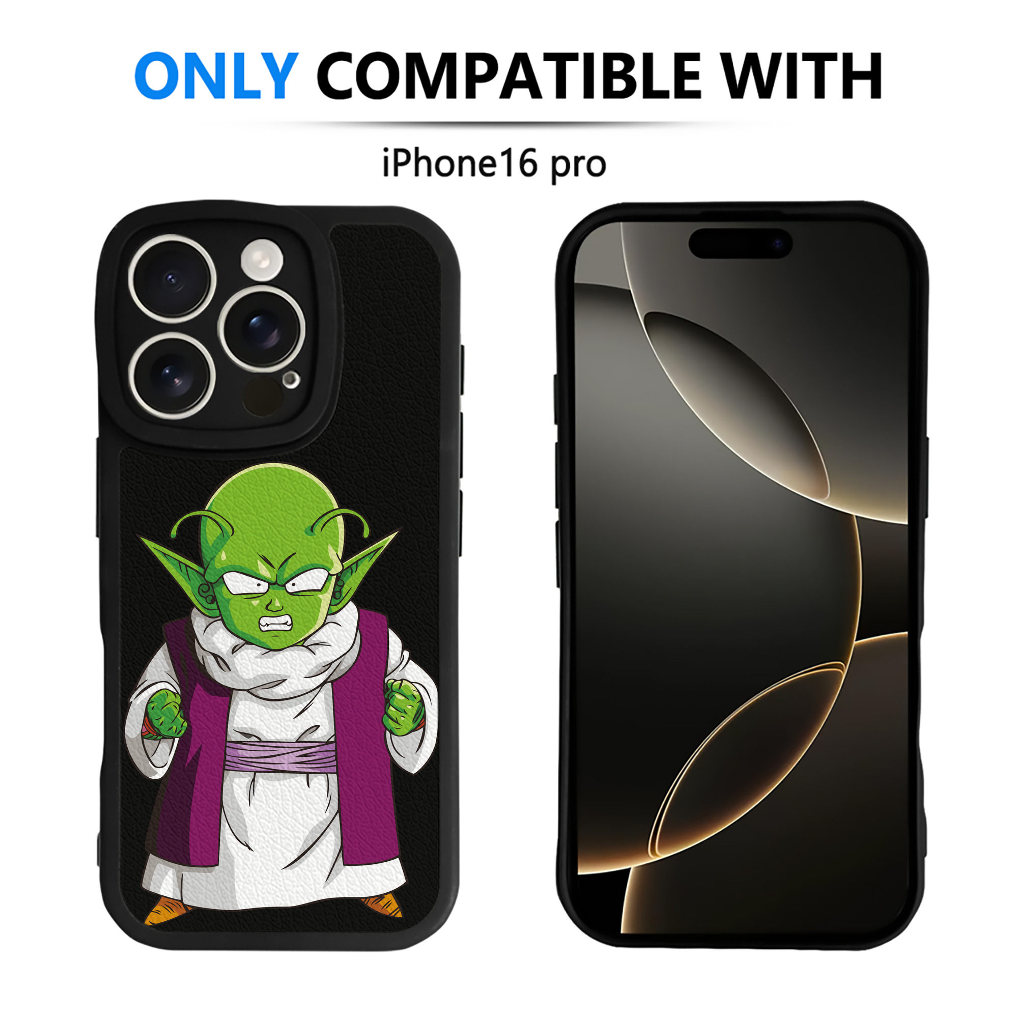 （画像用） ドラゴンボール ピッコロ DRAGON BALL Piccolo 【iPhone 16シリーズ対応】シリコンスマホケース（レザー調） 材質：シリコン